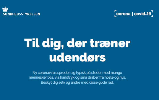Åbning for træning – med forbehold Åbning for træning – med forbehold