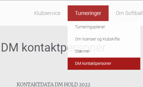 Hvem er kontakt for holdet?