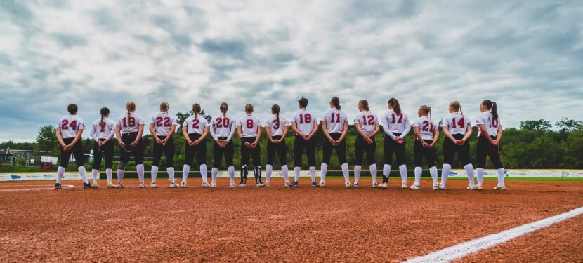 Danish women's softball national team at the european championships in 2025