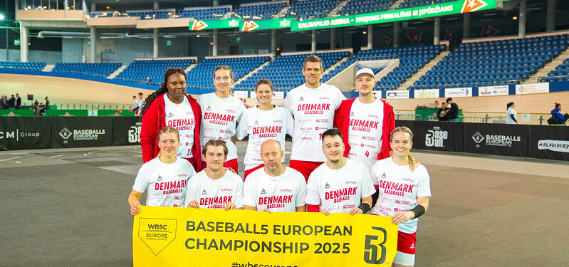 Danmark debuterede ved EM i Baseball5 – og tog Europa med storm